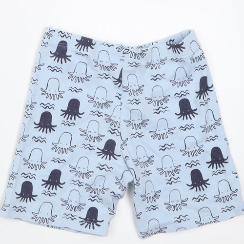 F&F Boys Blue Geometric Cotton Cropped Trousers Size 18-24 Months  Pullover
