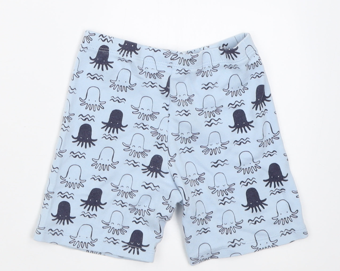 F&F Boys Blue Geometric Cotton Cropped Trousers Size 18-24 Months  Pullover