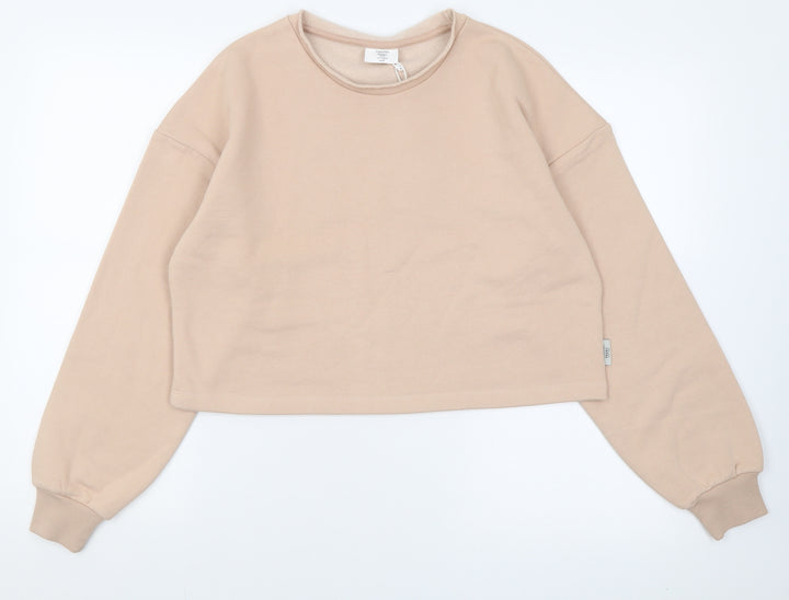 Chelsea Peers Womens Pink Cotton Pullover Sweatshirt Size S Pullover