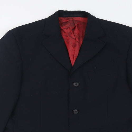 REMUS Mens Black  Polyacrylate Fibre Jacket Blazer Size 38