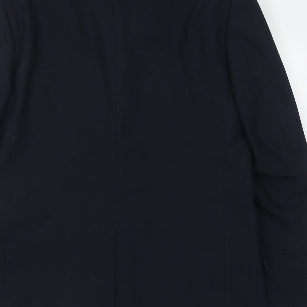 REMUS Mens Black  Polyacrylate Fibre Jacket Blazer Size 38