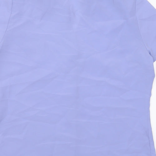 Principles Womens Purple  Polyester Basic Button-Up Size 12 V-Neck