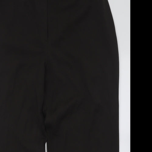 Jennifer & Grace Womens Brown  Polyester Trousers  Size 16 L27 in Regular Hook & Eye