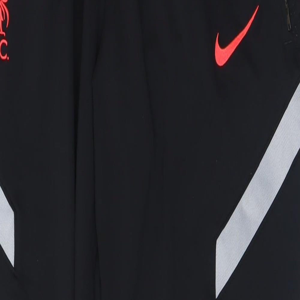 Nike Mens Black  Polyacrylate Fibre Jogger Trousers Size XL L30 in Regular Tie - Liverpool FC