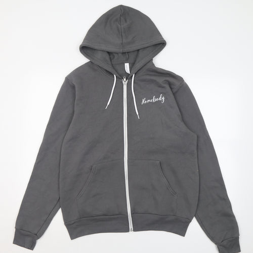 Canvas Womens Grey  Cotton Full Zip Hoodie Size M  Zip - homebody