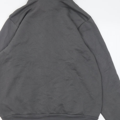 Canvas Womens Grey  Cotton Full Zip Hoodie Size M  Zip - homebody