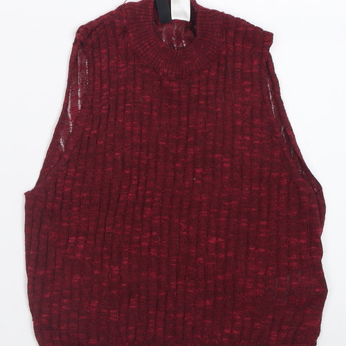 H&M Womens Red  Polyester Cropped Tank Size XS Crew Neck