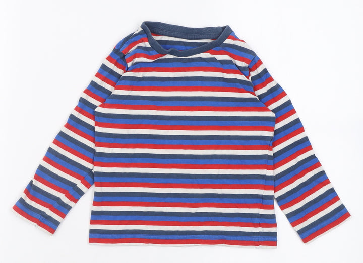 Mothercare Boys Blue Striped Cotton Basic Casual Size 2 Years Crew Neck Pullover