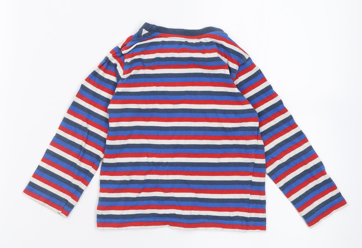Mothercare Boys Blue Striped Cotton Basic Casual Size 2 Years Crew Neck Pullover