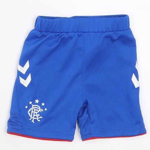 Hummel Boys Blue  Polyester Cropped Trousers Size 12-18 Months  Tie