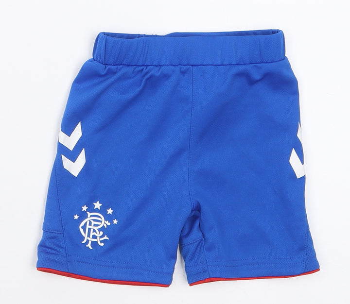 Hummel Boys Blue  Polyester Cropped Trousers Size 12-18 Months  Tie