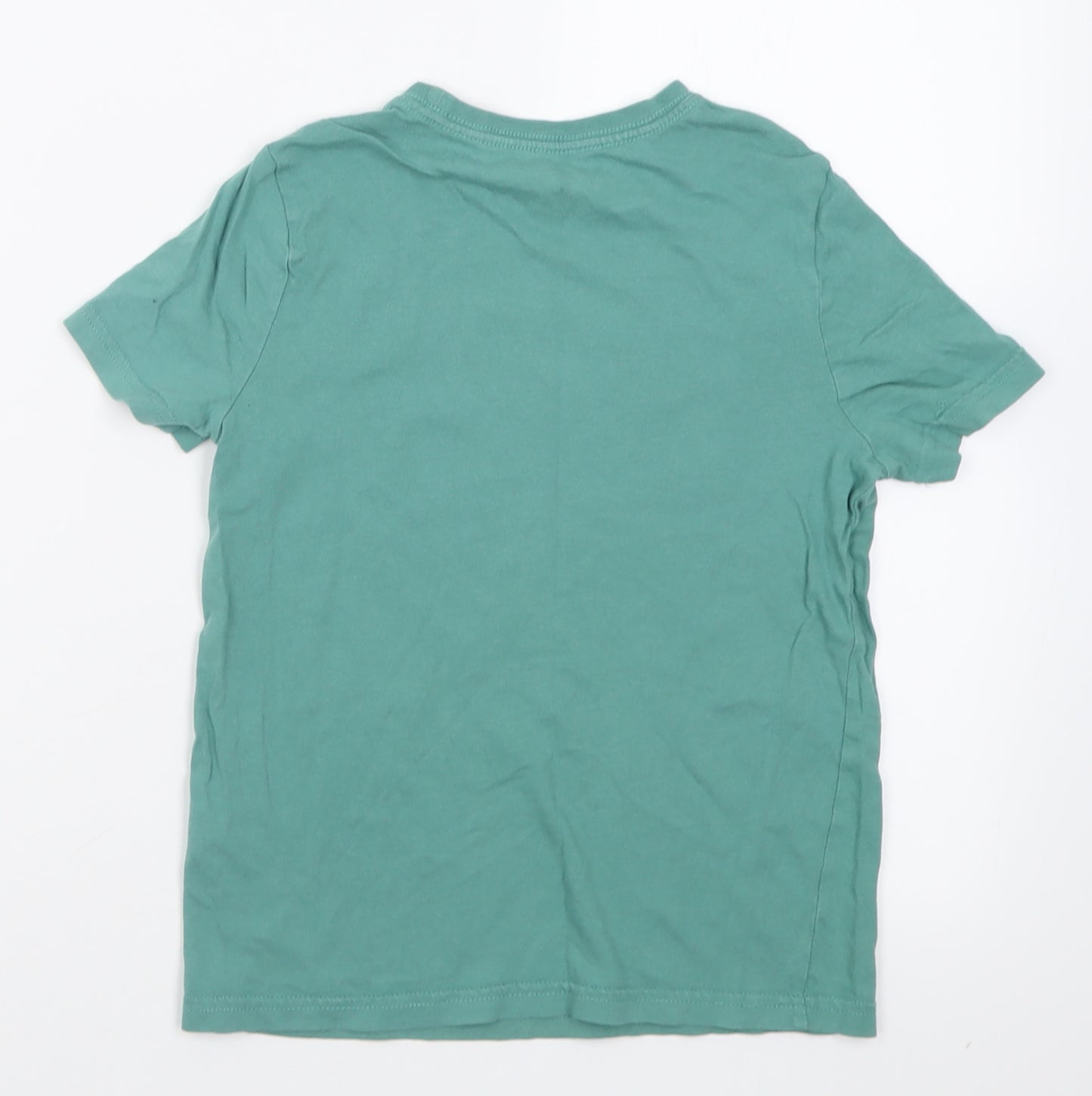 F&F Boys Green  Cotton Basic T-Shirt Size 6-7 Years Crew Neck Pullover - monster jam