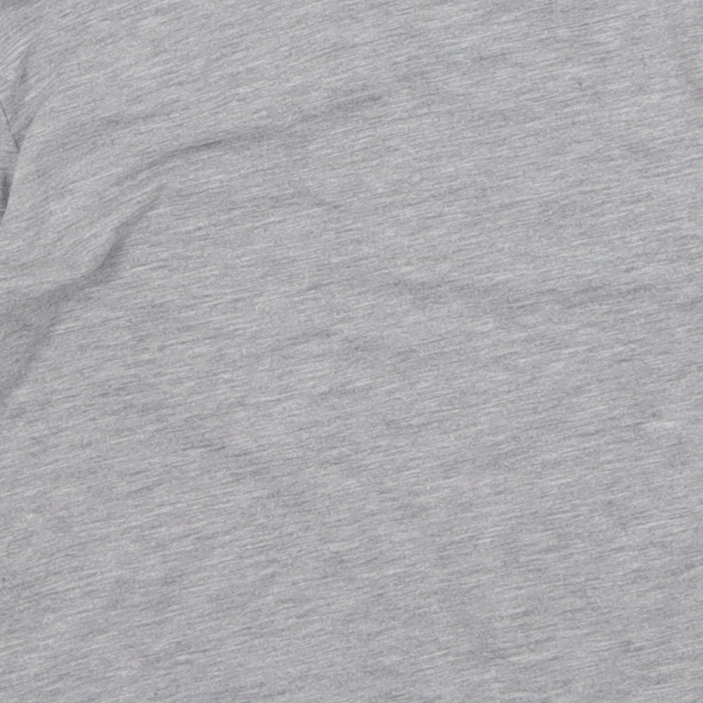 In the Style Girls Grey  Polyester Basic Casual Size 5-6 Years Crew Neck Pullover - Christmas