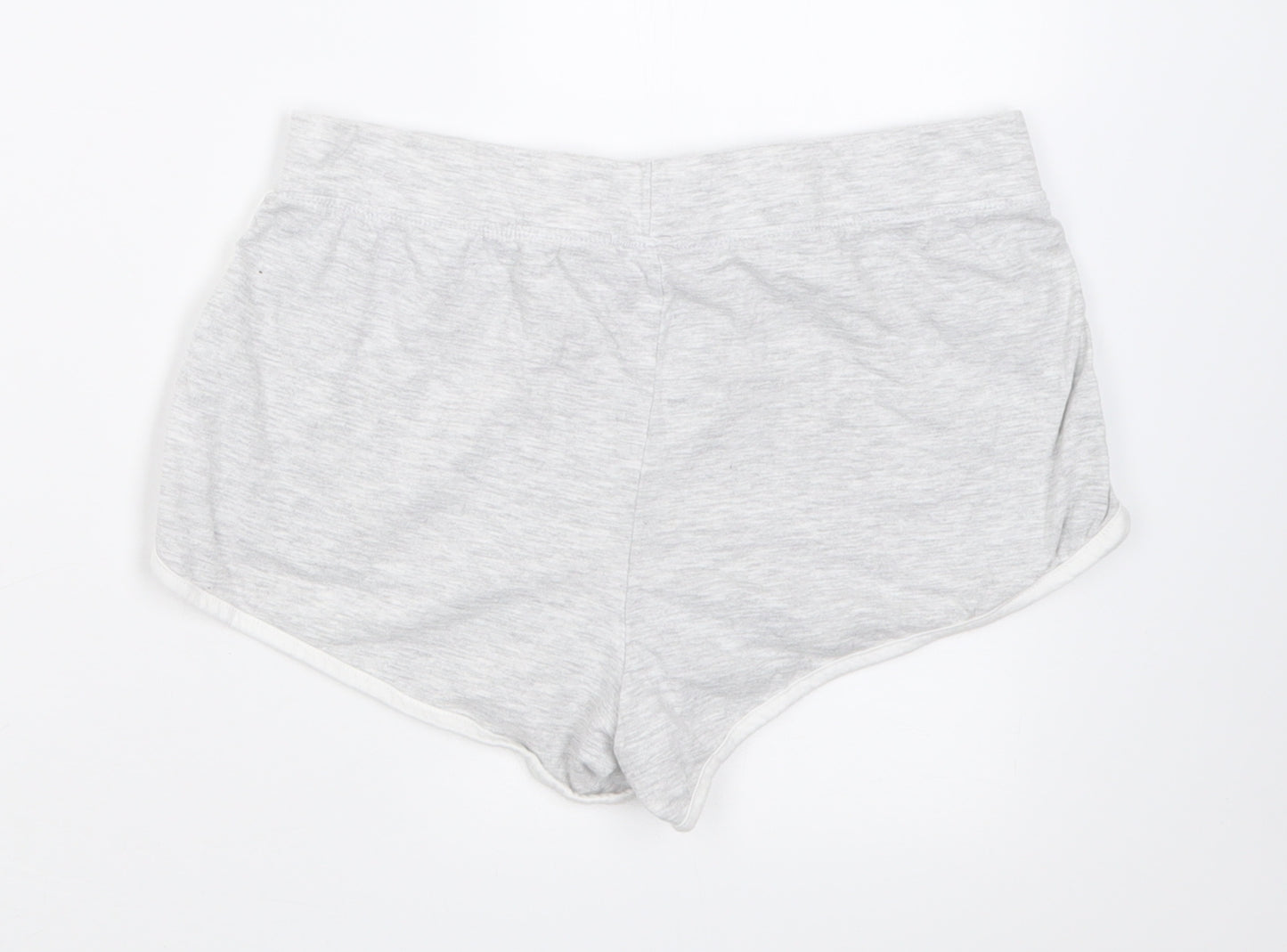 New Look Womens Grey  Cotton Sweat Shorts Size S  Regular Tie
