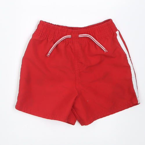 Primark Boys Red  Polyester Cropped Trousers Size 9-12 Months  Tie