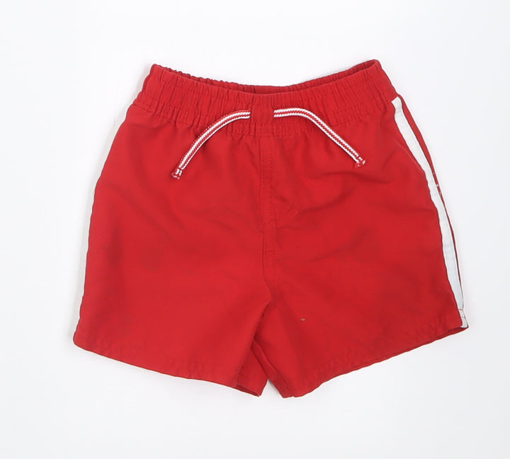 Primark Boys Red Polyester Cropped Trousers Size 9-12 Months Tie