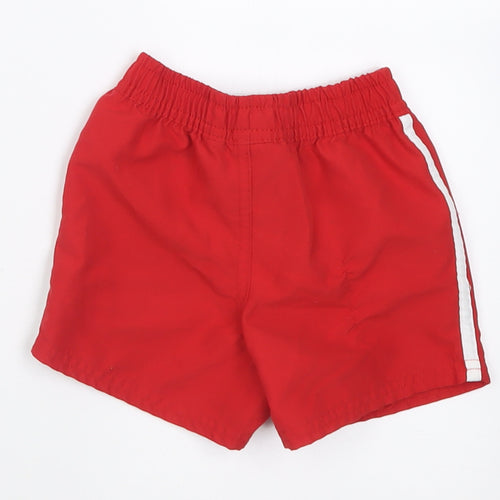 Primark Boys Red  Polyester Cropped Trousers Size 9-12 Months  Tie