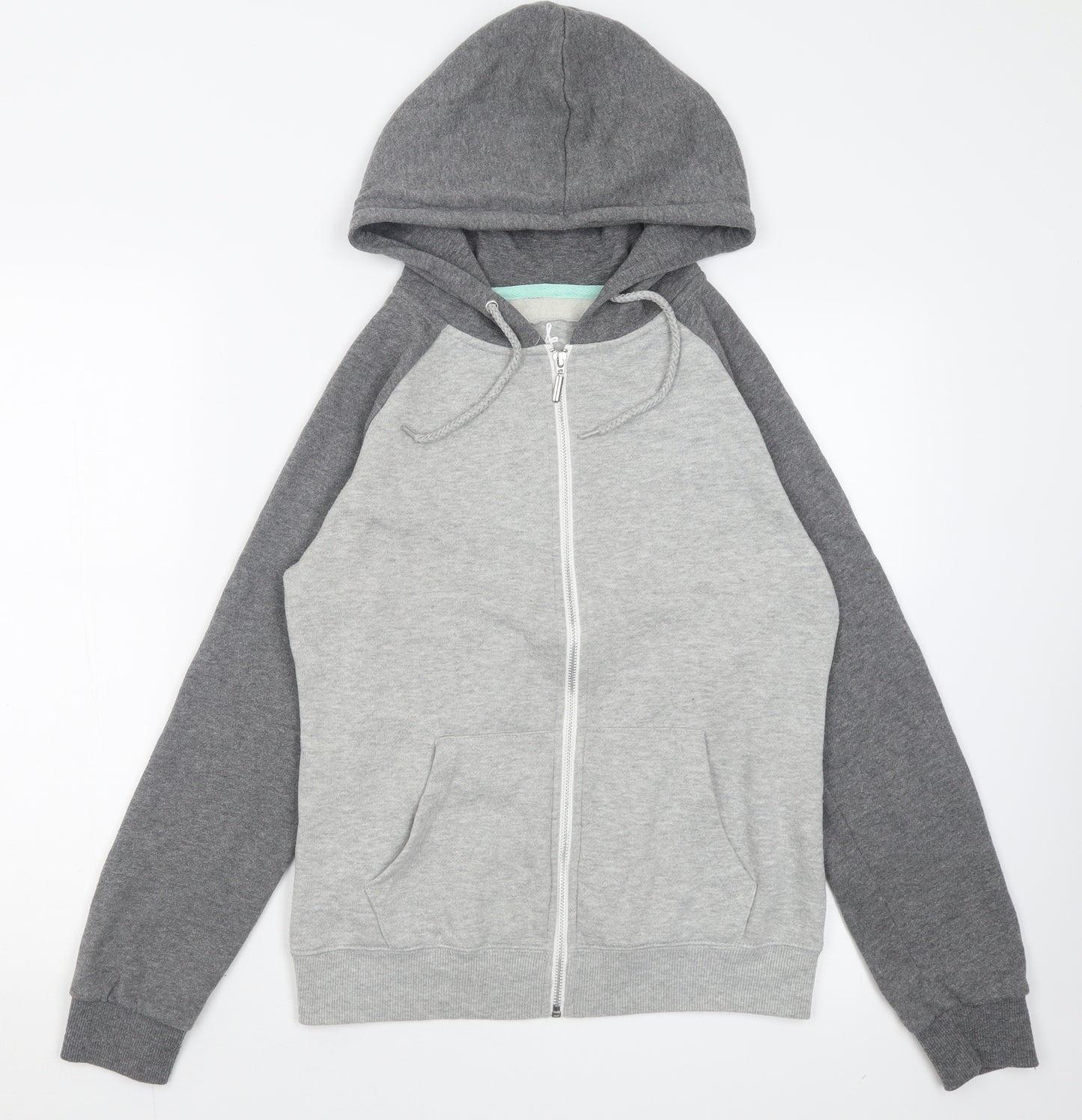 Atmosphere Womens Grey  Polyester Full Zip Hoodie Size 8  Zip
