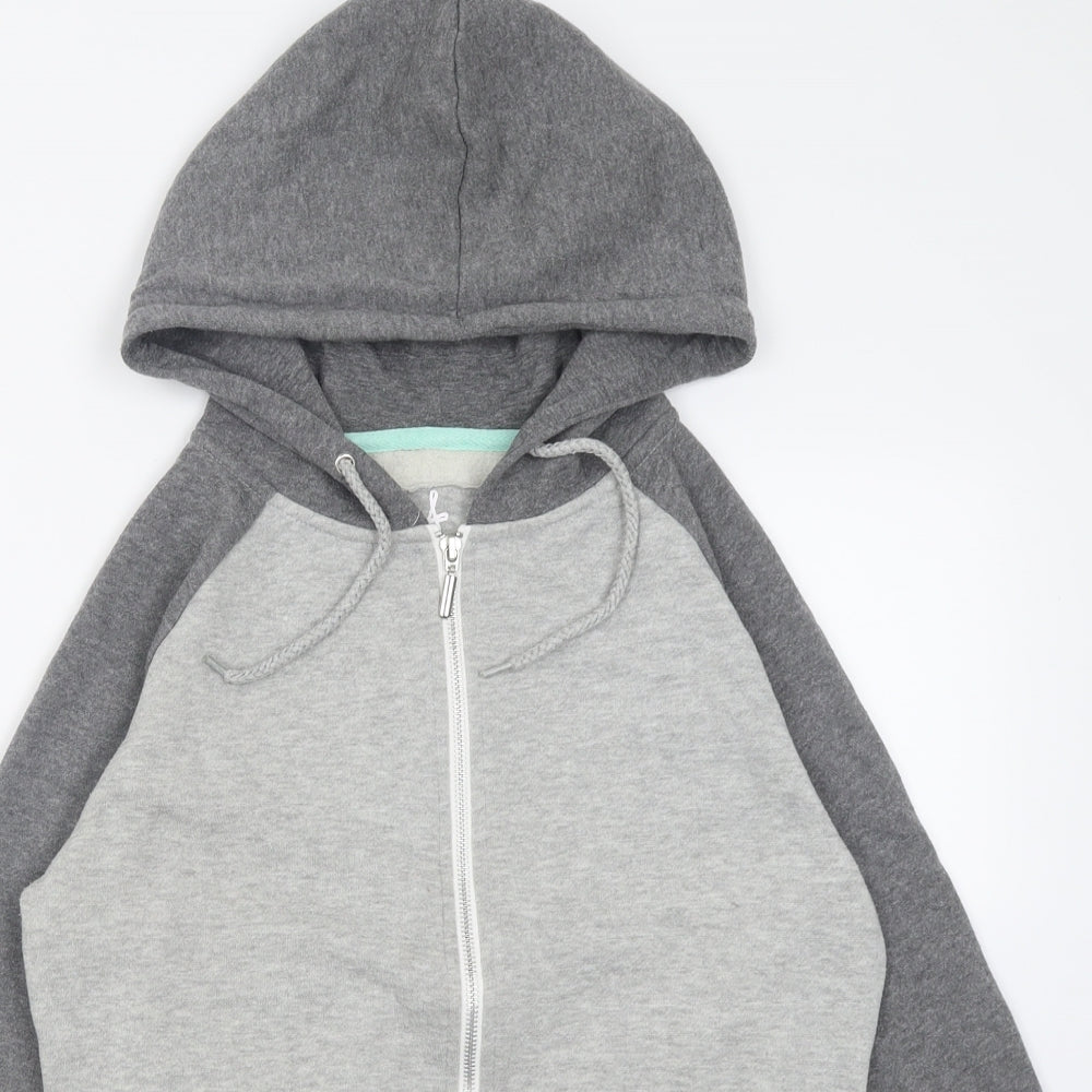 Atmosphere Womens Grey  Polyester Full Zip Hoodie Size 8  Zip