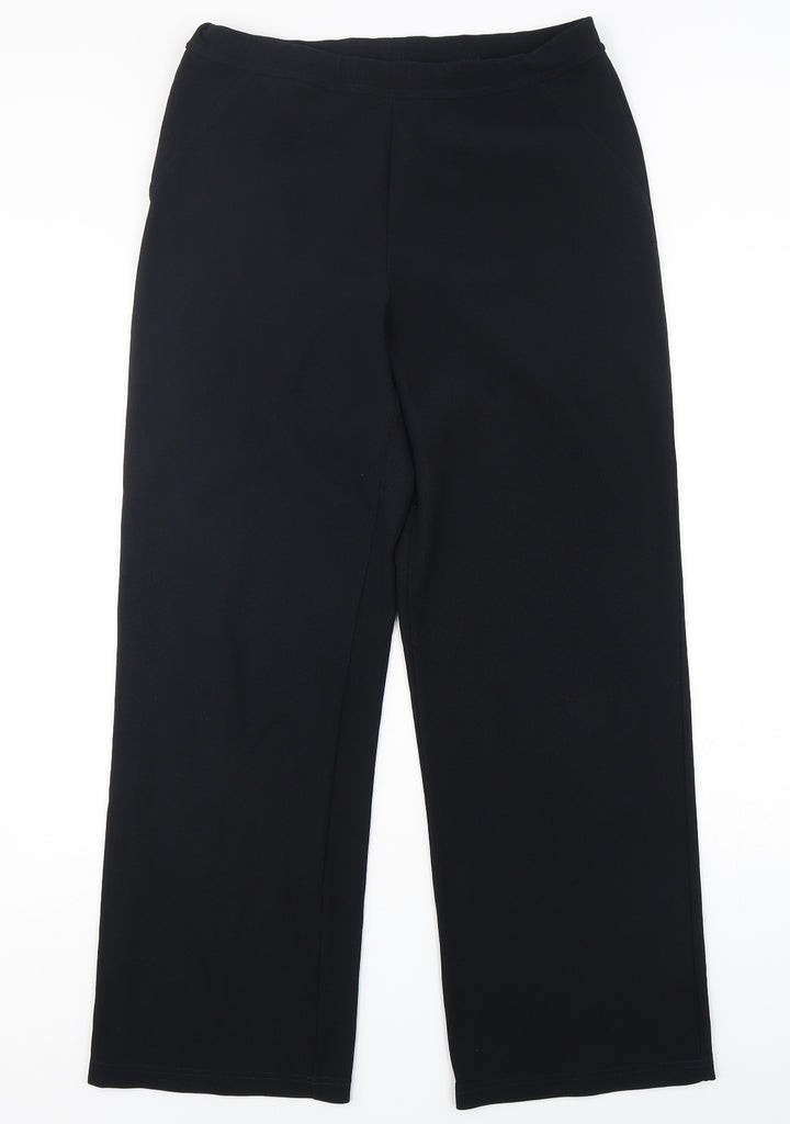 Dunnes Stores Womens Blue  Polyester Trousers  Size 14 L32 in Regular