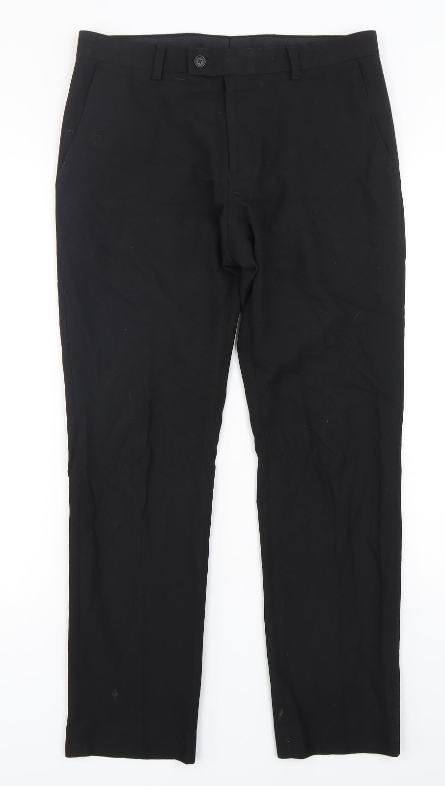 NEXT Mens Black  Polyester Trousers  Size 30 L29 in Regular