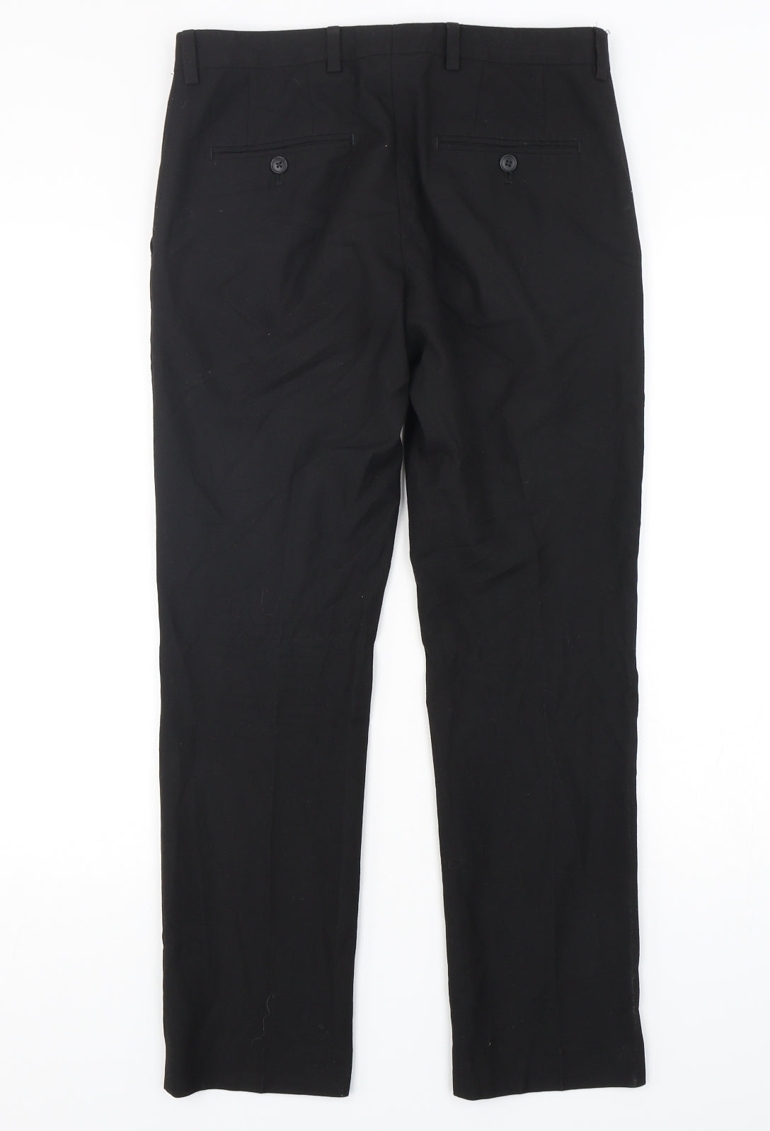 NEXT Mens Black  Polyester Trousers  Size 30 L29 in Regular