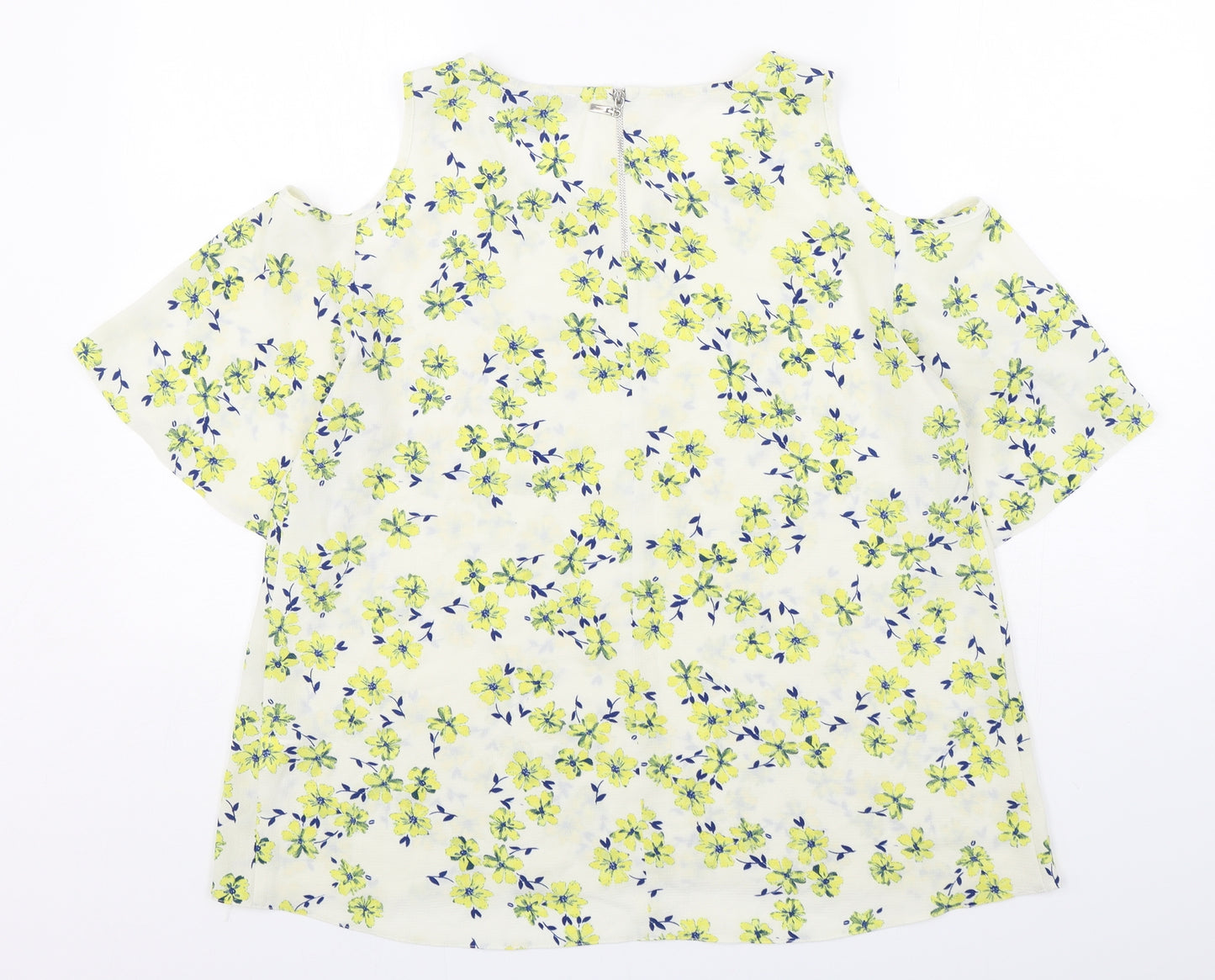Atmosphere Womens Multicoloured Floral Polyester Basic Blouse Size 12 Round Neck