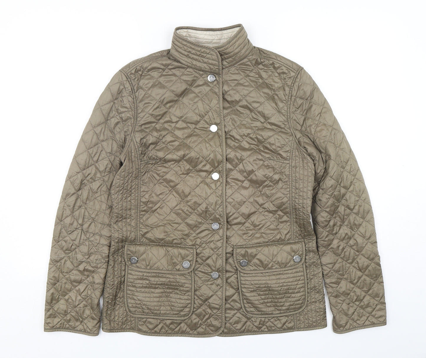 Basler  Womens Green   Quilted Jacket Size 10  Snap