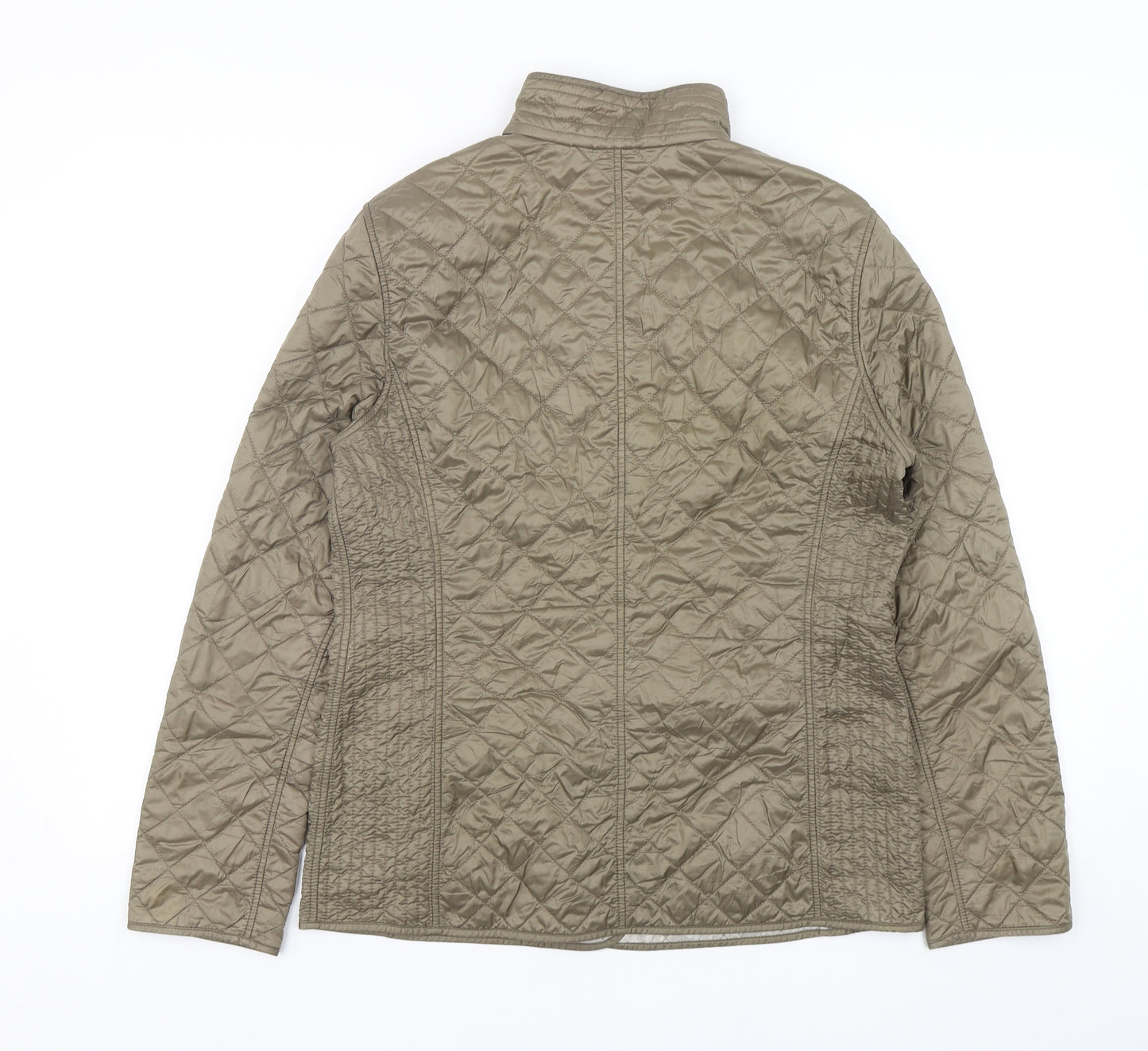 Basler  Womens Green   Quilted Jacket Size 10  Snap