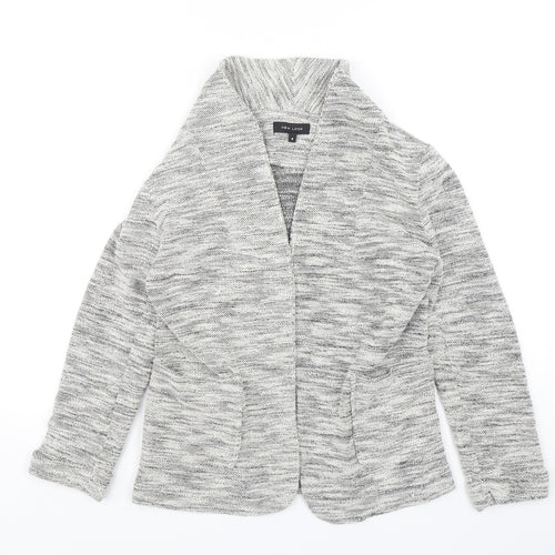New Look Womens Grey  Cotton Jacket Blazer Size 8