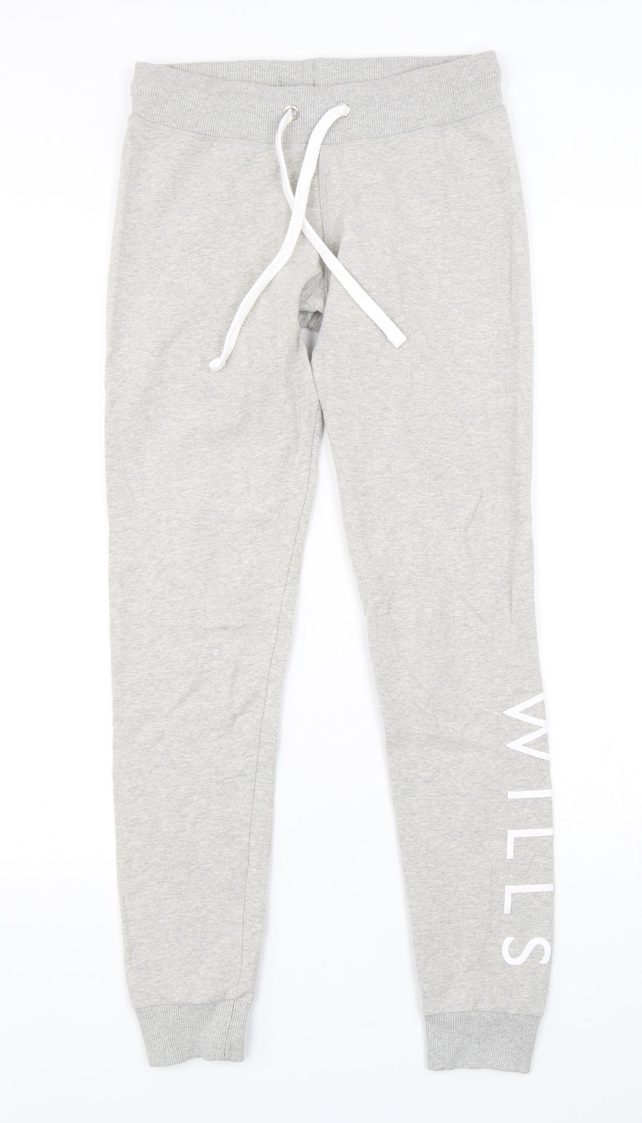 Jack Wills Womens Grey  Cotton Sweatpants Trousers Size 8 L30 in Regular Drawstring