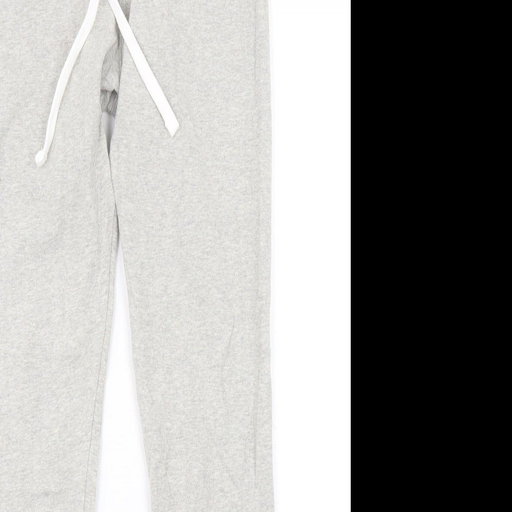 Jack Wills Womens Grey  Cotton Sweatpants Trousers Size 8 L30 in Regular Drawstring