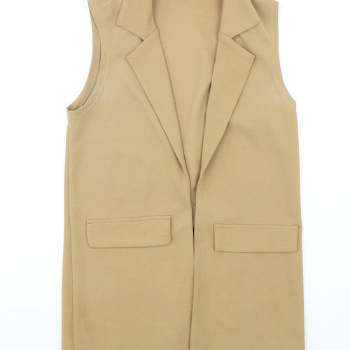 Cameo Rose Womens Beige  Polyester Jacket Blazer Size 8
