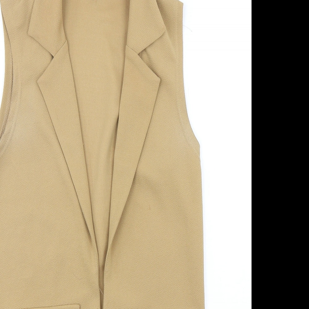Cameo Rose Womens Beige  Polyester Jacket Blazer Size 8