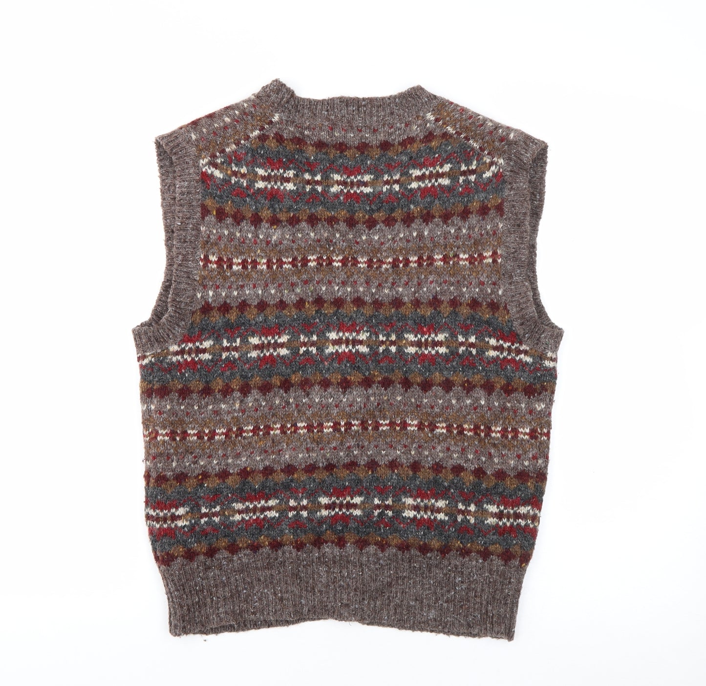 French Connection Womens Brown V-Neck  Acrylic Cardigan Jumper Size S
