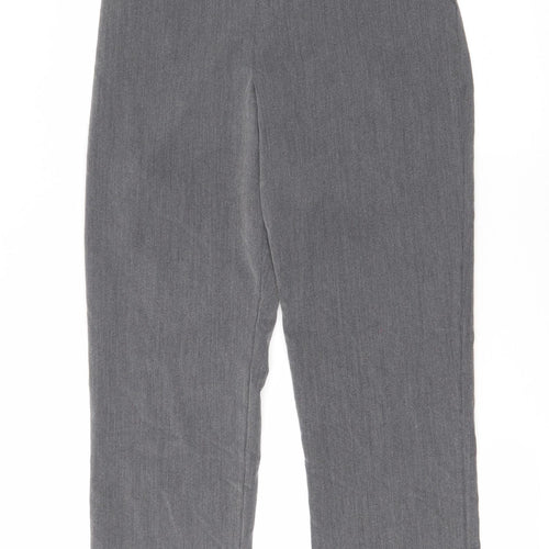 Preworn Womens Grey  Polyester Trousers  Size 14 L26.5 in Regular