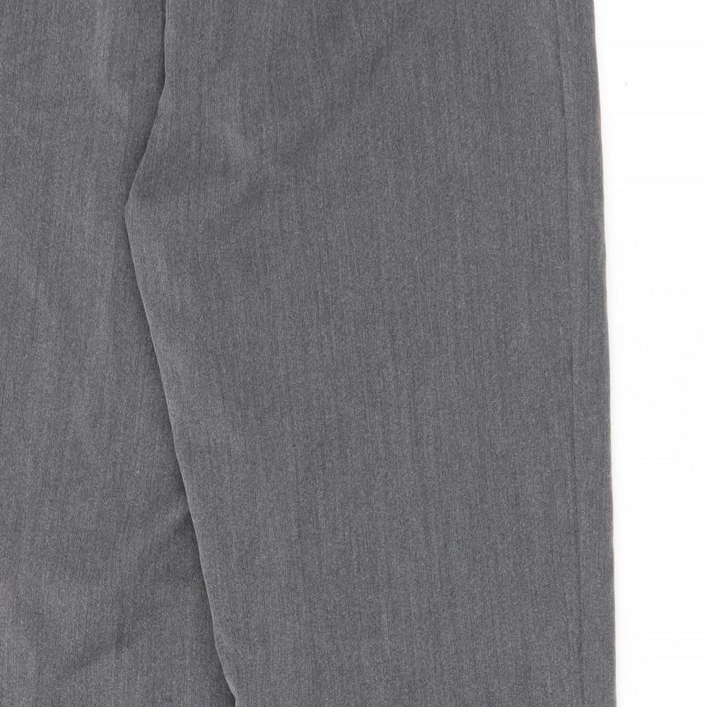 Preworn Womens Grey  Polyester Trousers  Size 14 L26.5 in Regular