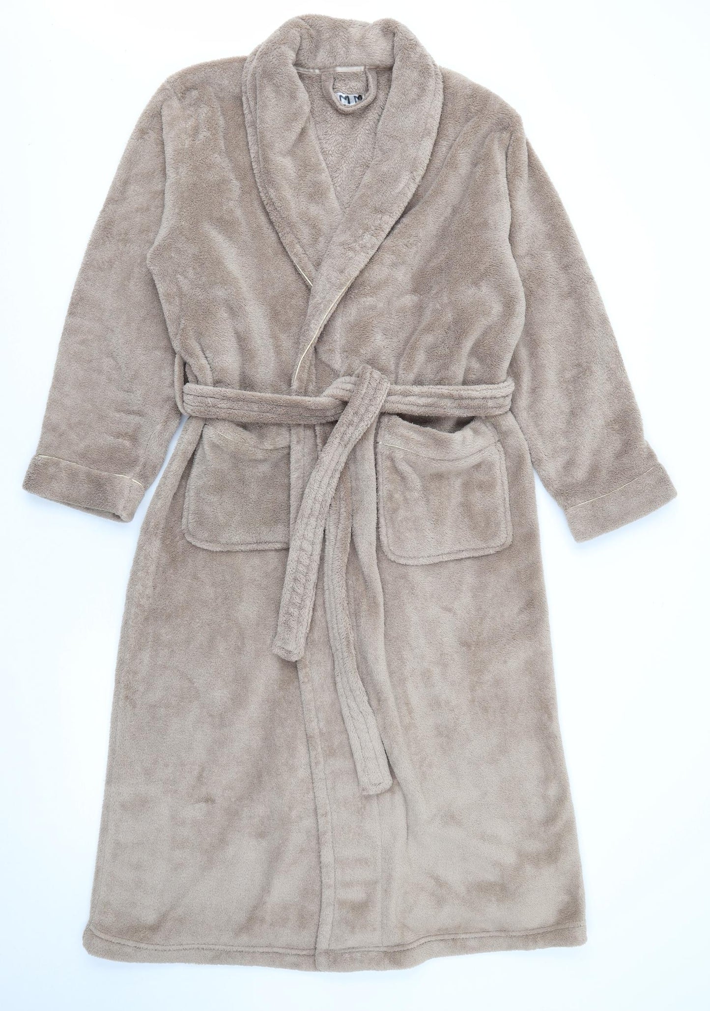 Preworn Womens Brown  Polyester Top Robe Size M  Tie