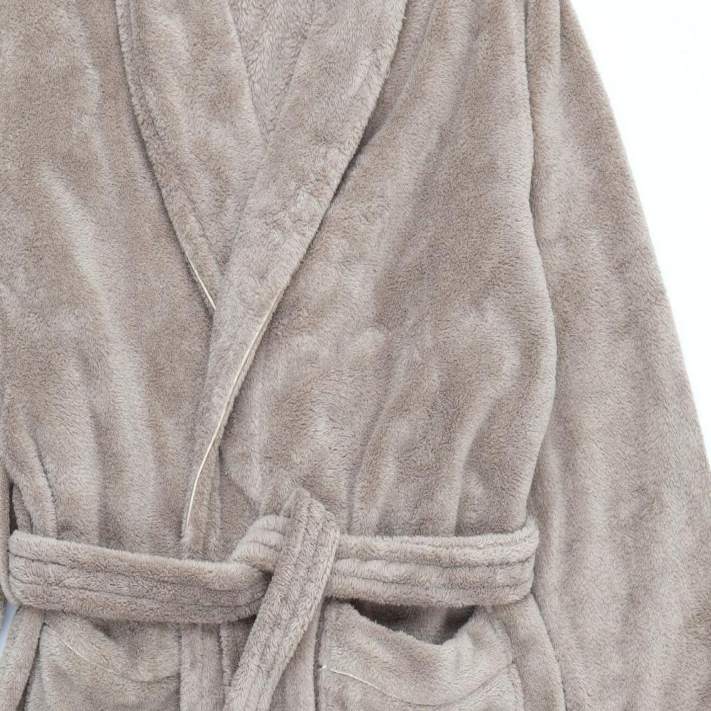 Preworn Womens Brown  Polyester Top Robe Size M  Tie