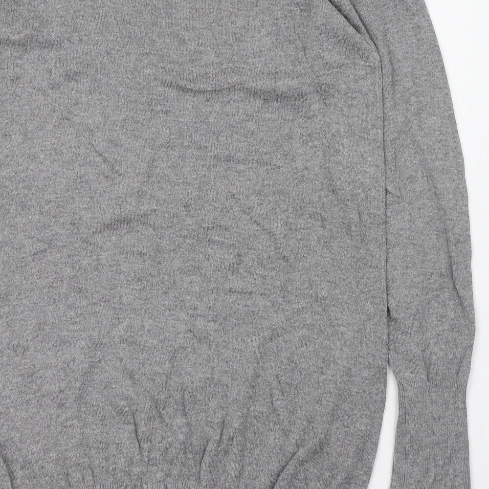 Klass Womens Grey Scoop Neck  Viscose Pullover Jumper Size 8