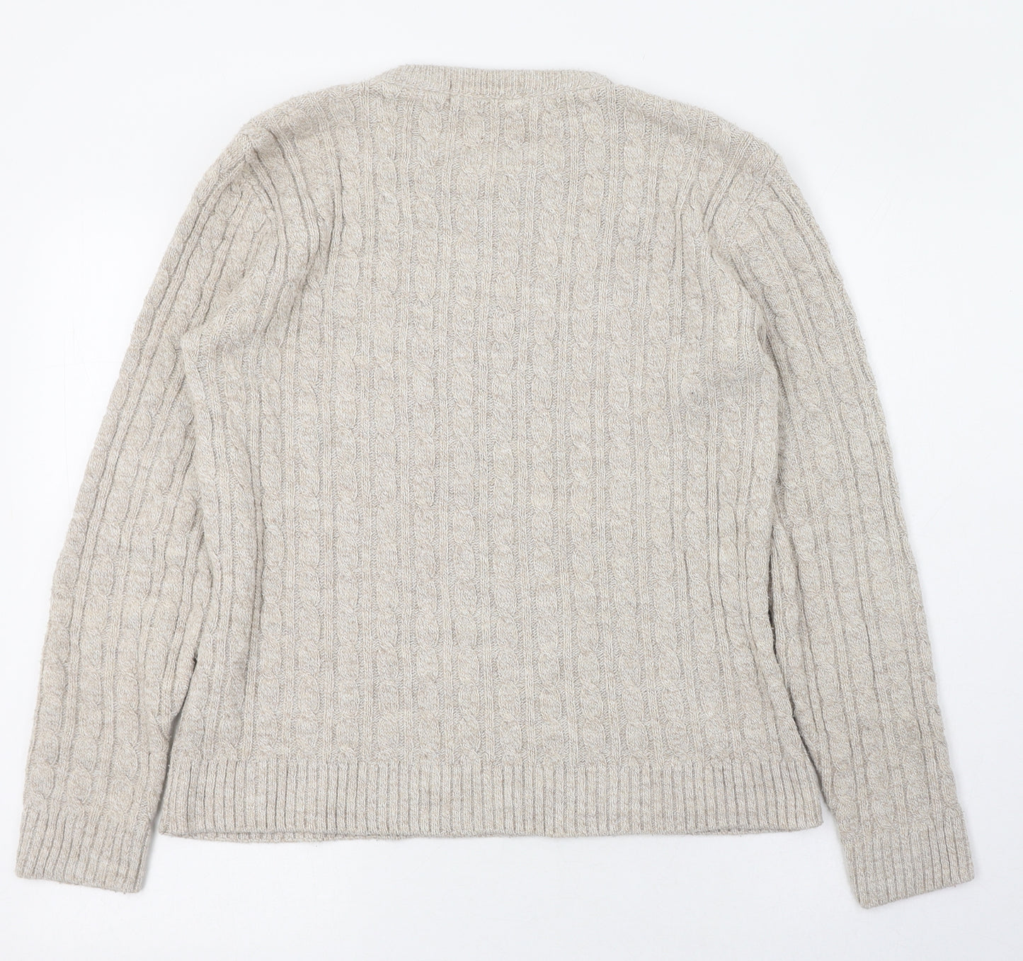 Pure & Natural Womens Brown Round Neck  Acrylic Pullover Jumper Size 12