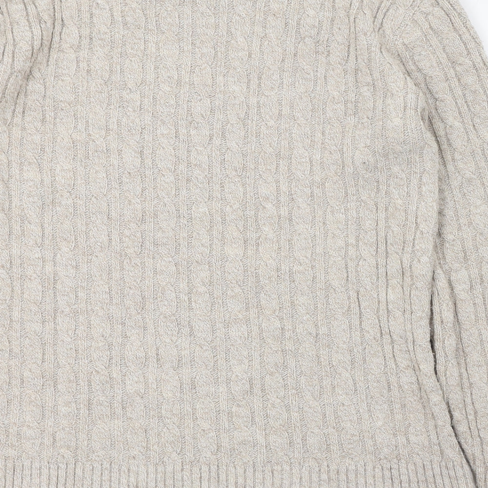 Pure & Natural Womens Brown Round Neck  Acrylic Pullover Jumper Size 12