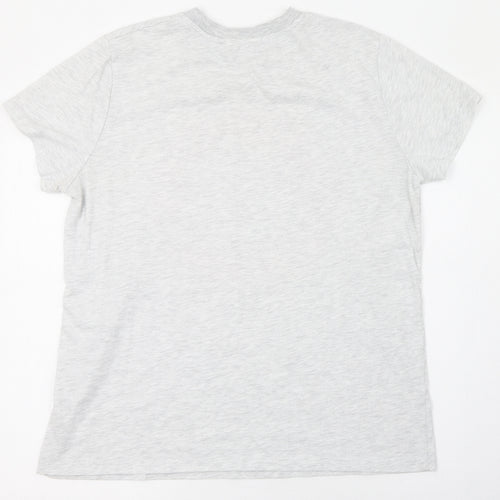 Primark Womens Grey  Cotton Basic T-Shirt Size 12 Round Neck - 12-14