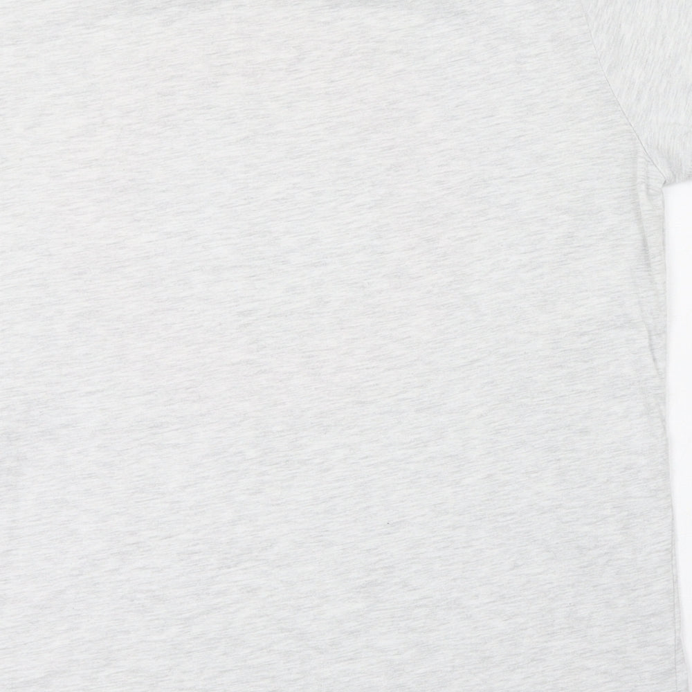 Primark Womens Grey  Cotton Basic T-Shirt Size 12 Round Neck - 12-14