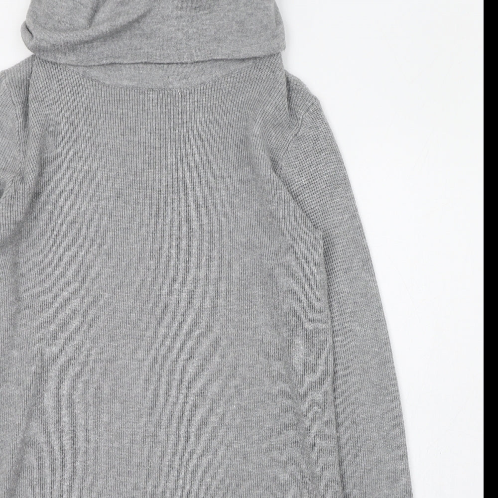 Cyrus Womens Grey Roll Neck  Polyester Pullover Jumper Size 12