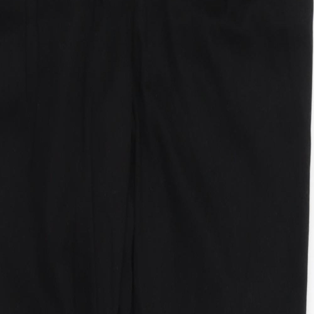 Oasis Womens Black  Cotton Chino Trousers Size 8 L28 in Regular Zip