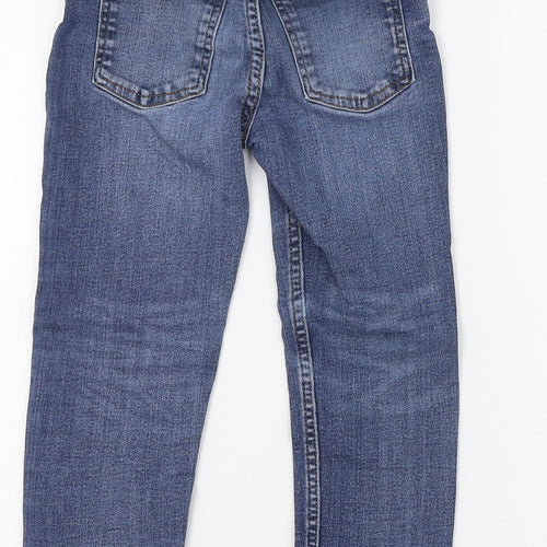 H&M Boys Blue  Cotton Skinny Jeans Size 4-5 Years  Regular Button