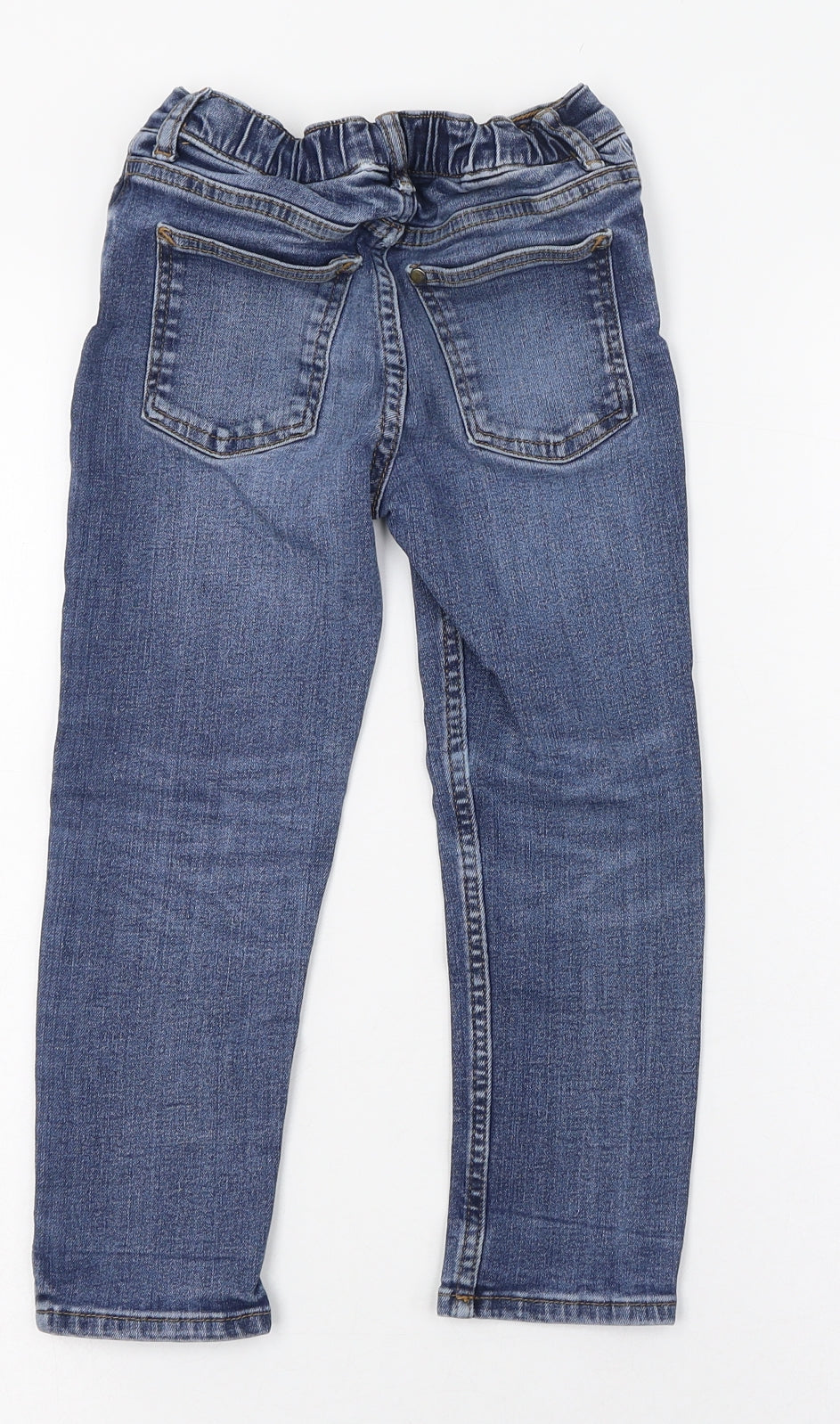 H&M Boys Blue  Cotton Skinny Jeans Size 4-5 Years  Regular Button