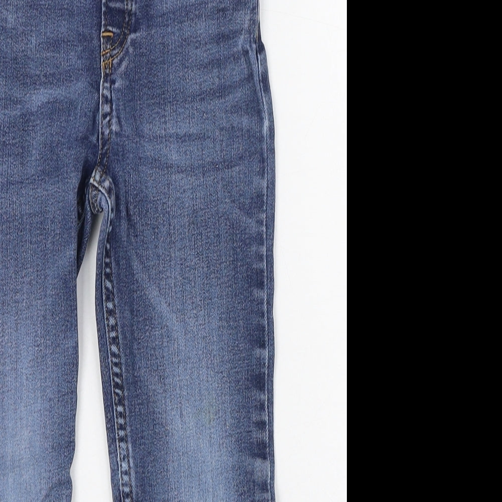 H&M Boys Blue  Cotton Skinny Jeans Size 4-5 Years  Regular Button