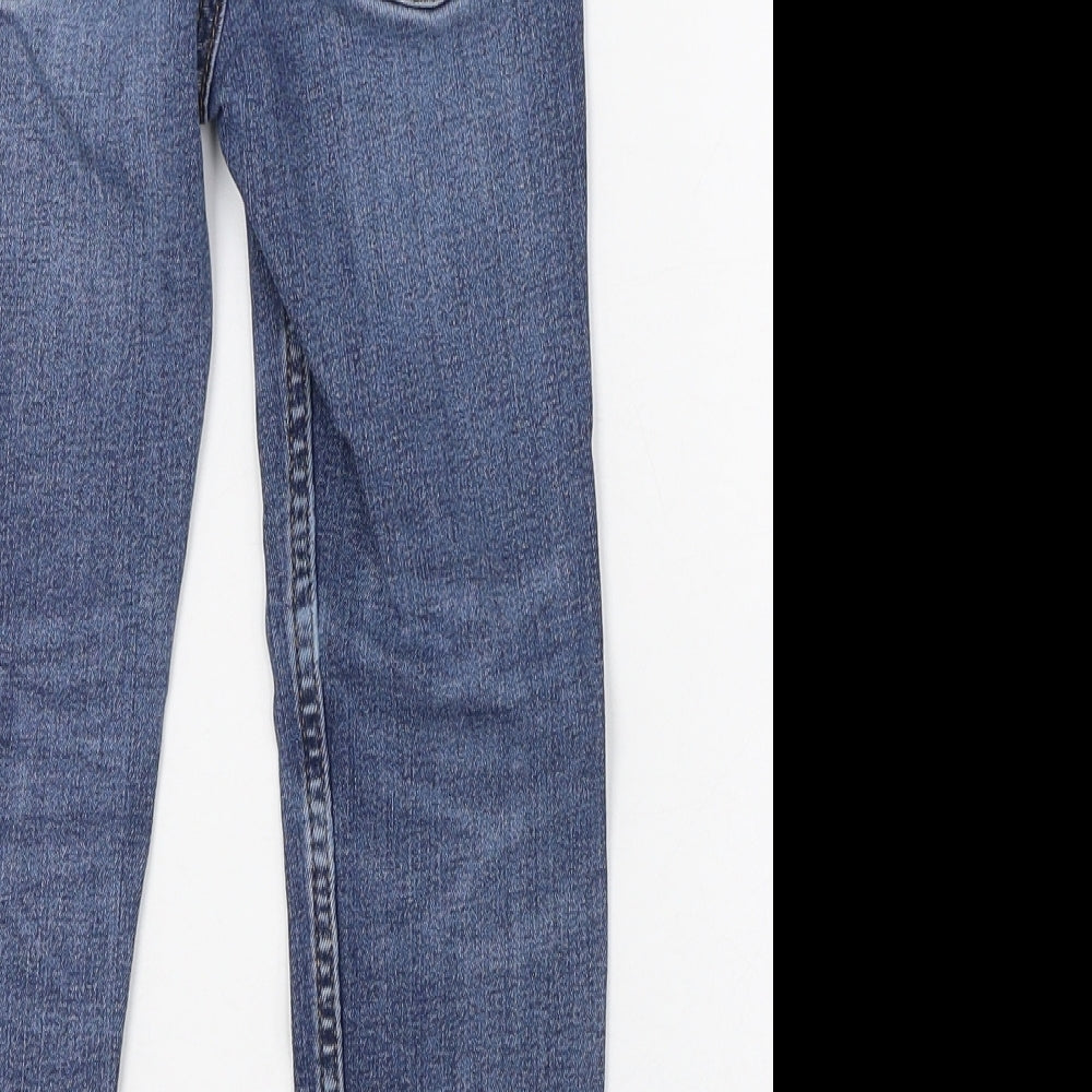 H&M Boys Blue  Cotton Skinny Jeans Size 4-5 Years  Regular Button